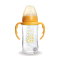 OEM new infant funny custom print 240ml glass baby feeder formula bottles , baby glass feed drink bottle feeding